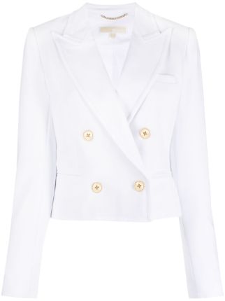 white crop blazer womens