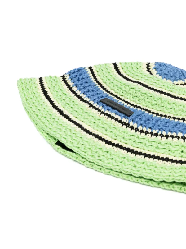 ハット STELLA MCCARTNEY CROCHET COTTON BUCKET HAT Stella McCartney Crochet Knit Cotton Bucket Hat | Green