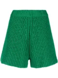 Alanui high-waisted knitted shorts - Green