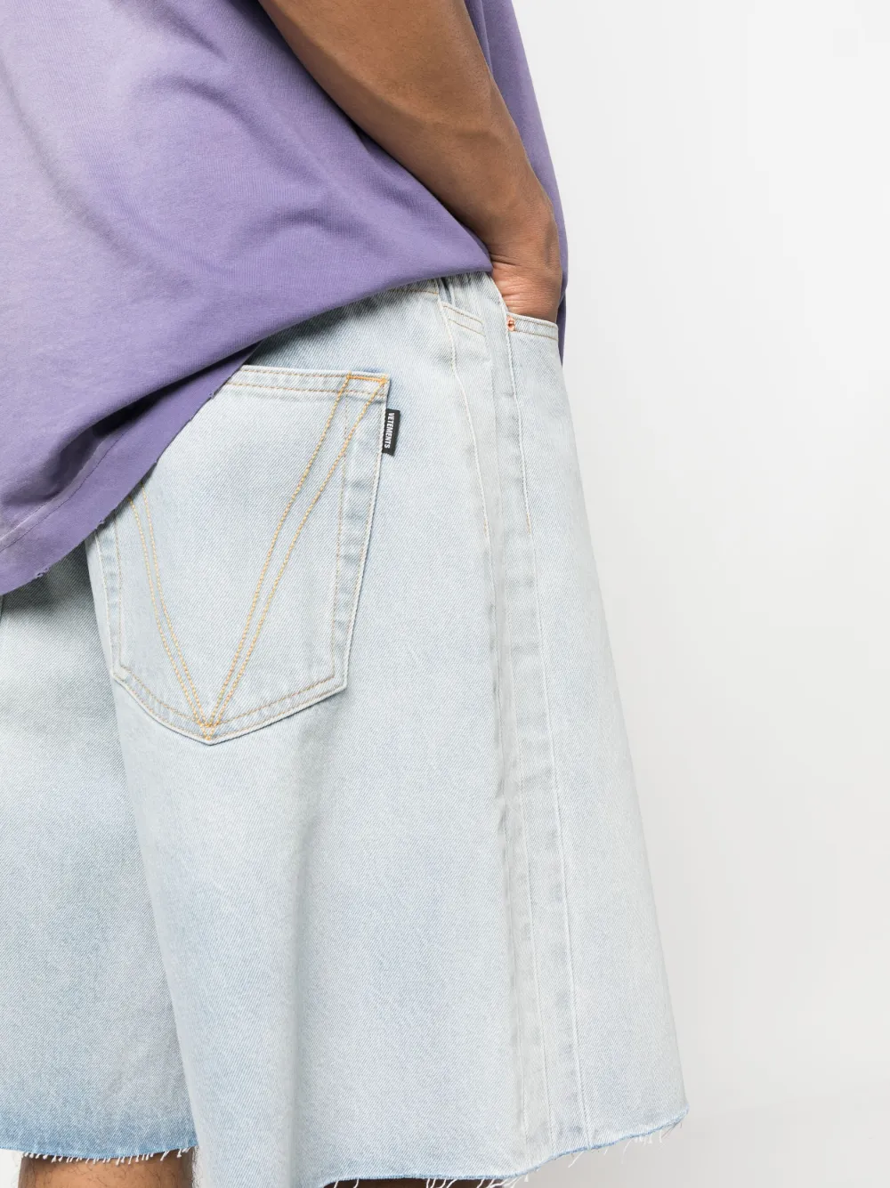 VETEMENTS rawcut Edge Denim Shorts Farfetch