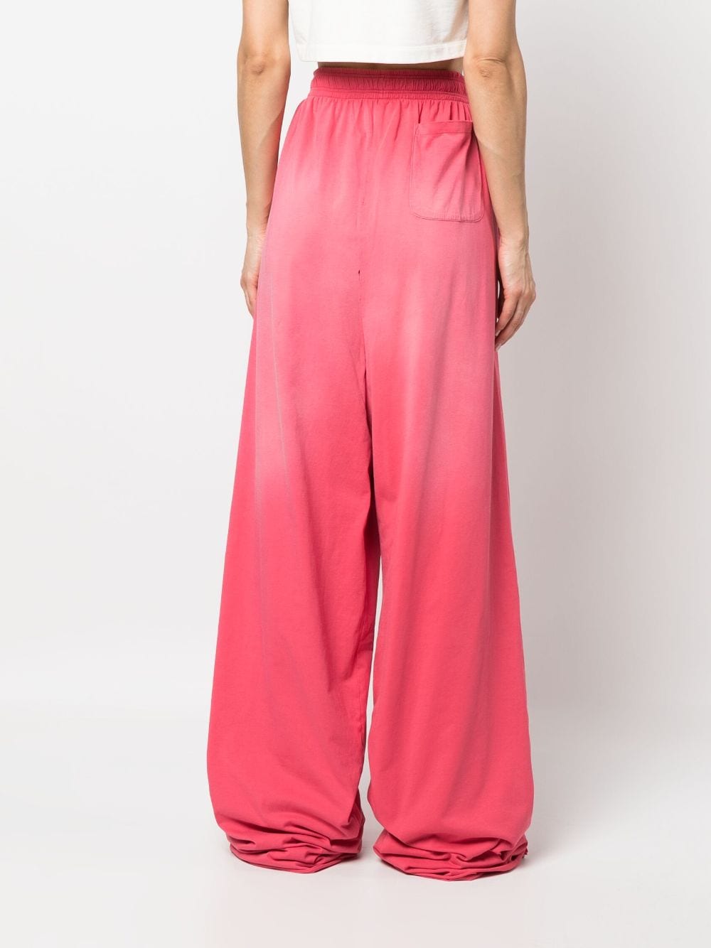 Shop Vetements Washed Wide-leg Track Pants In Rosa