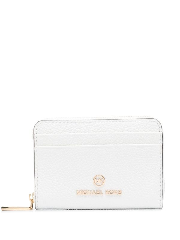 Michael kors white deals and gold wallet