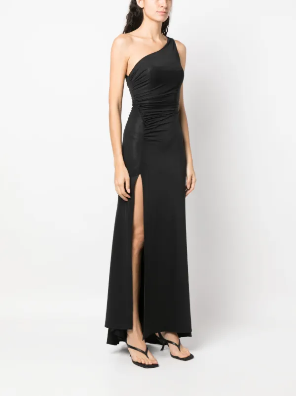 fitted lace wedding dress One Shoulder Fitted Evening Dress F2303 One Shoulder Fitted Evening Dress  F2303 main image 1