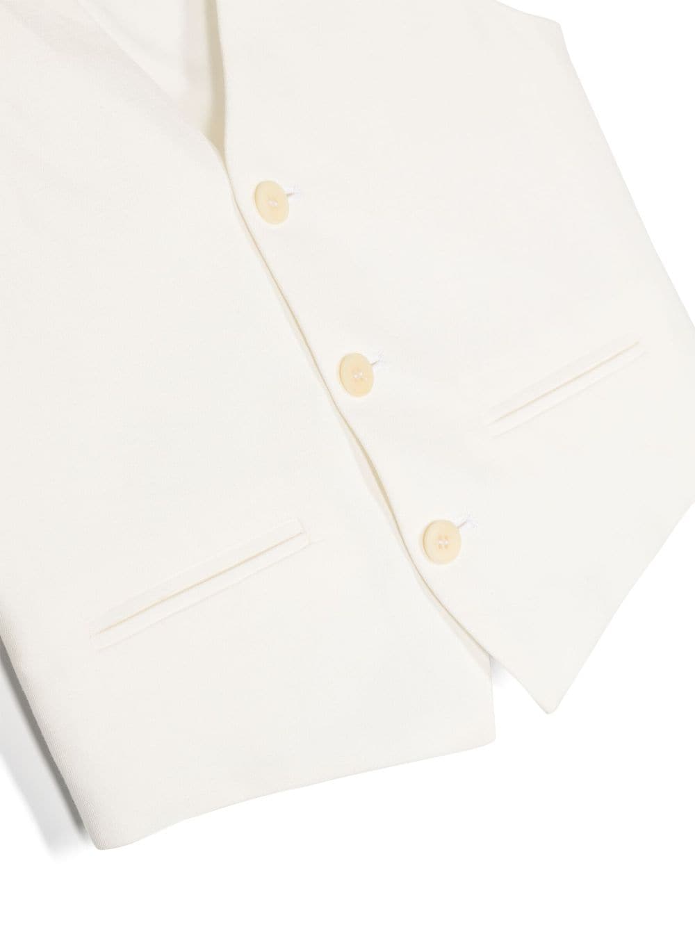 Shop Bonpoint Cotton-linen Waistcoat In White