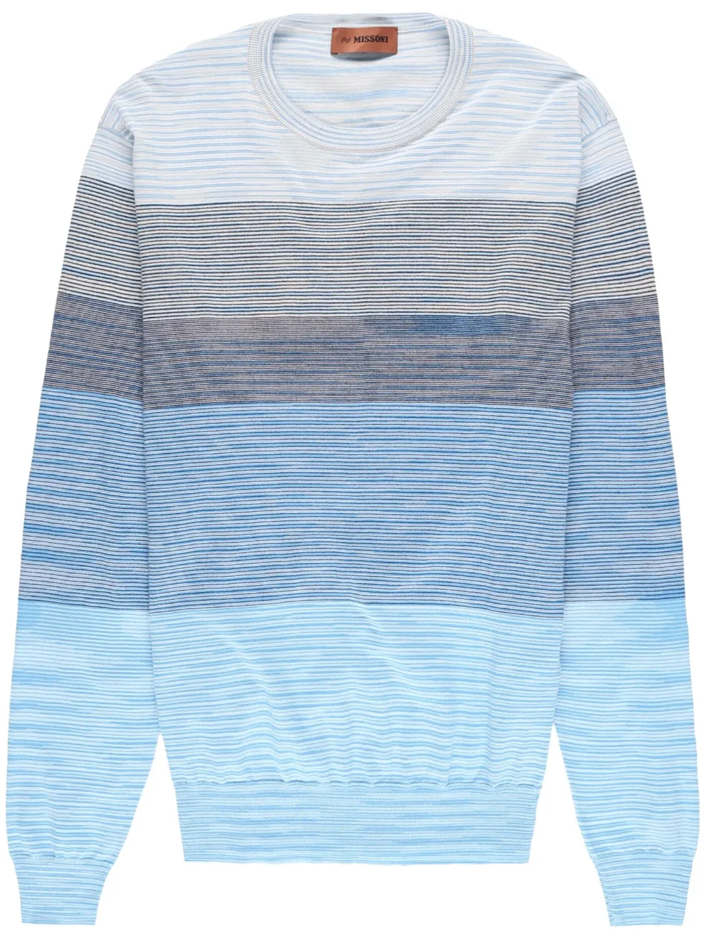 Missoni stripe-detailing jumper - Blue