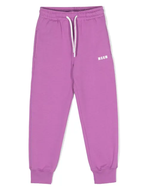 MSGM Kids pants con logo estampado 