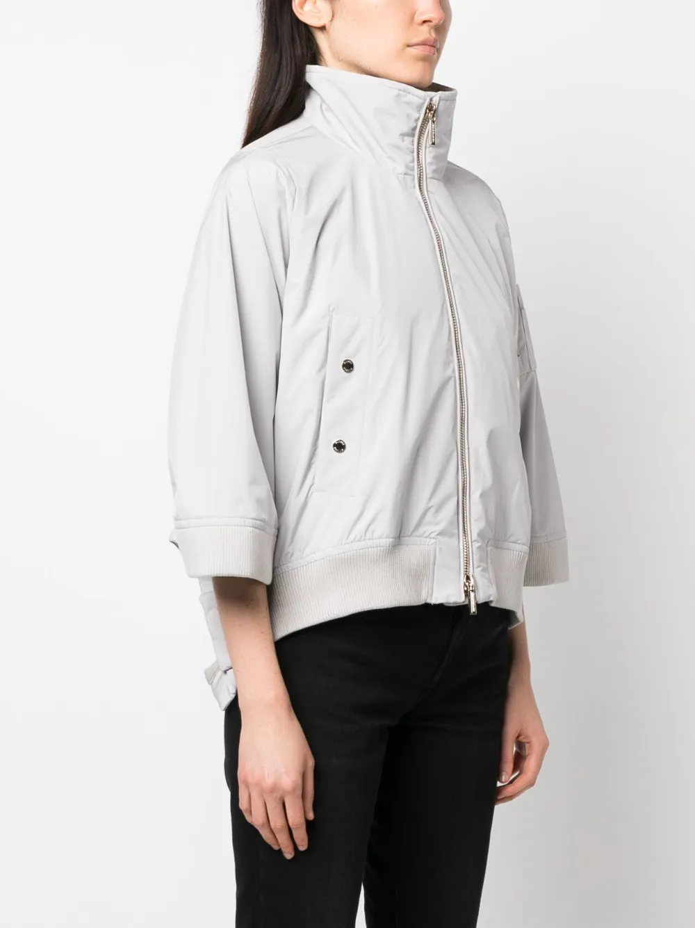 Moorer Wide-sleeve Bomber Jacket In Nude