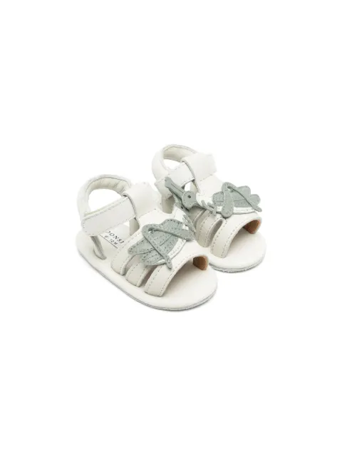 Donsje Tuti Sky grasshopper-appliqué leather sandals