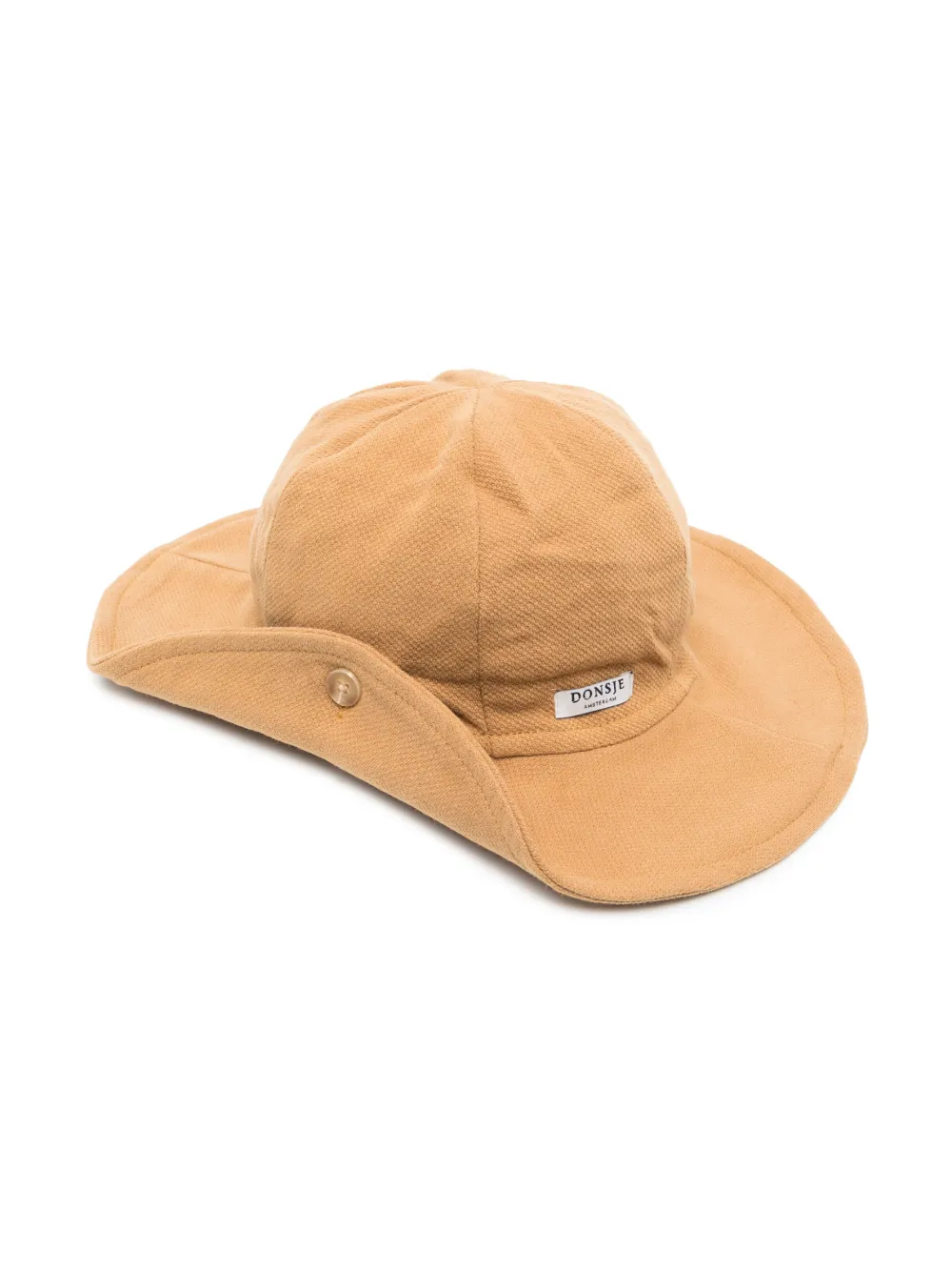 Donsje Kids' Flat Brim Sun Hat In Brown