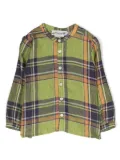 Bonpoint plaid linen tunic shirt - Green