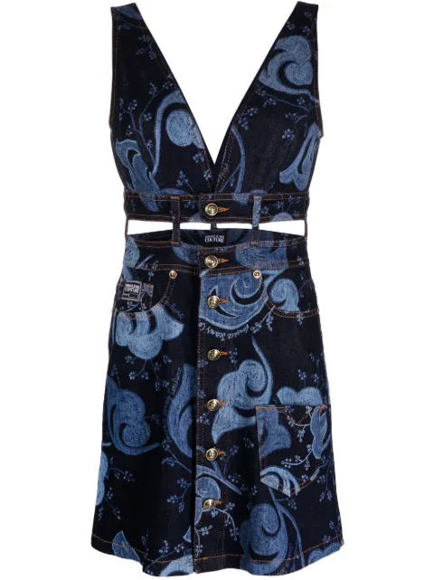 Versace Jeans Couture cut-out denim dress