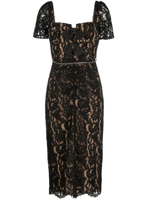 floral lace midi dress