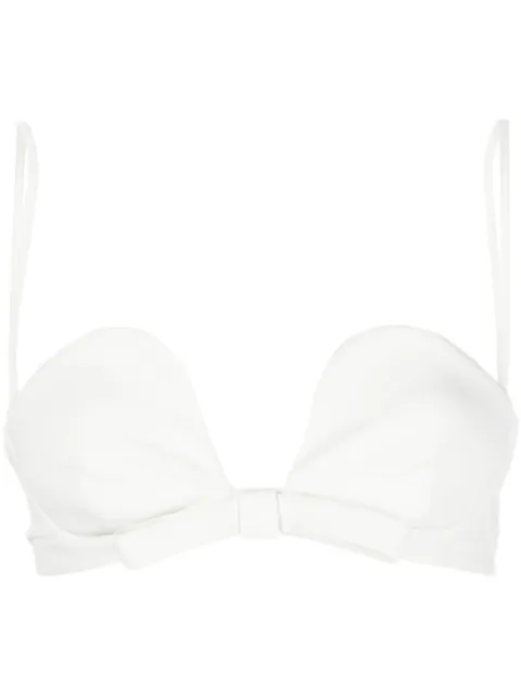 Blanca Vita bow-detail cropped top