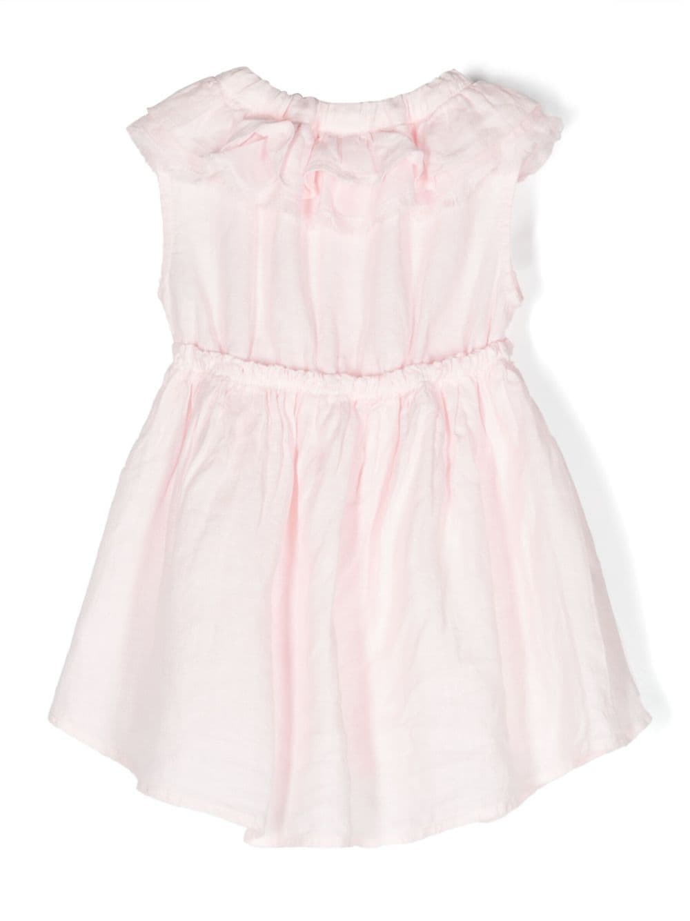 Shop Il Gufo Ruffled-detail Flared Dress In Pink