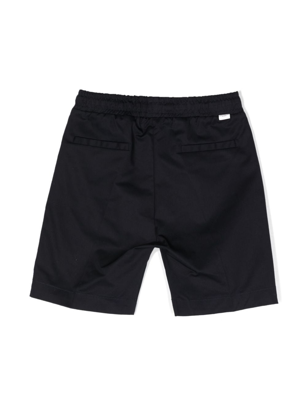 Shop Paolo Pecora Drawstring-waist Cotton Shorts In Blue