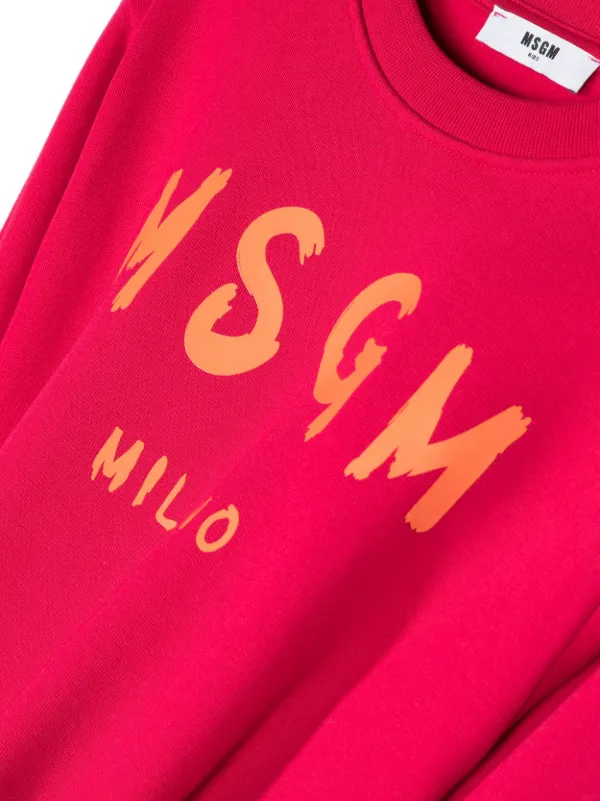 MSGM Kids ロゴ スウェットシャツ | ピンク | FARFETCH JP