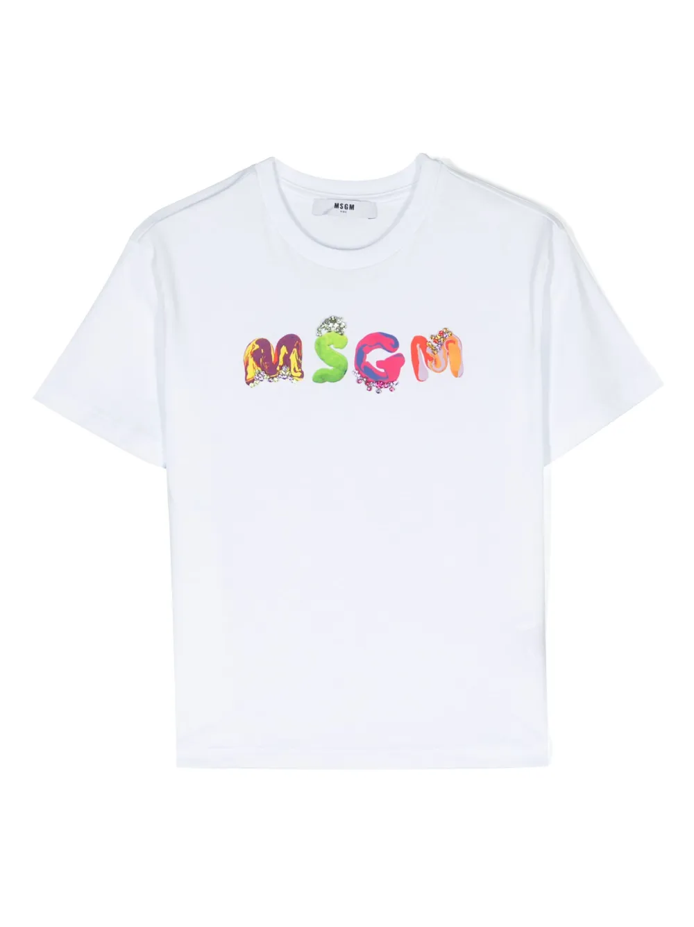 MSGM Kids playera con logo estampado | blanco | Image 1