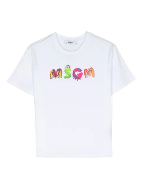 MSGM Kids playera con logo estampado
