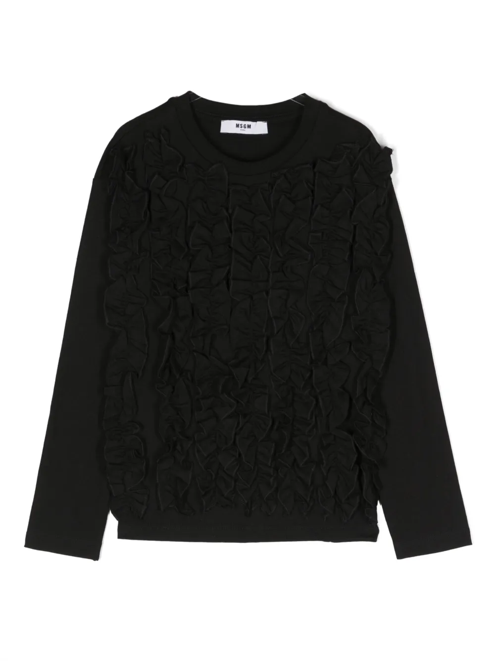MSGM Kids T-shirt met ruches Zwart