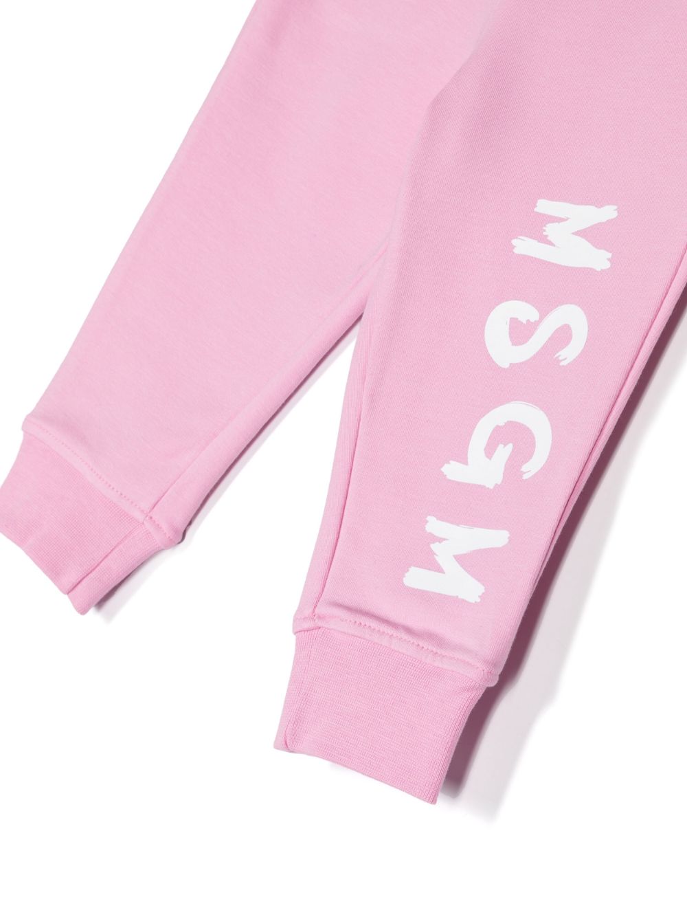 Shop Msgm Logo-print Track Pants In 粉色
