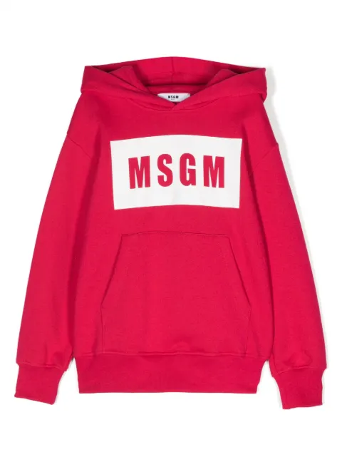 MSGM Kids hoodie con logo estampado