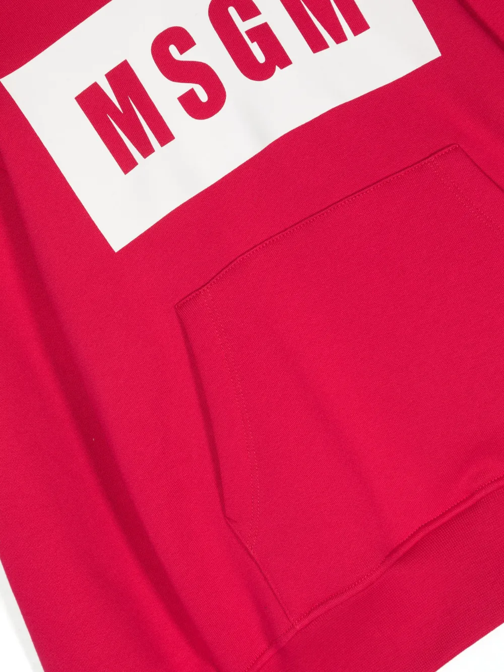 Msgm Logo-print Cotton Hoodie In Pink