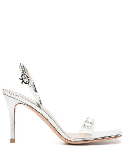 Gianvito Rossi Ribbon 90mm crystal-embellished sandals