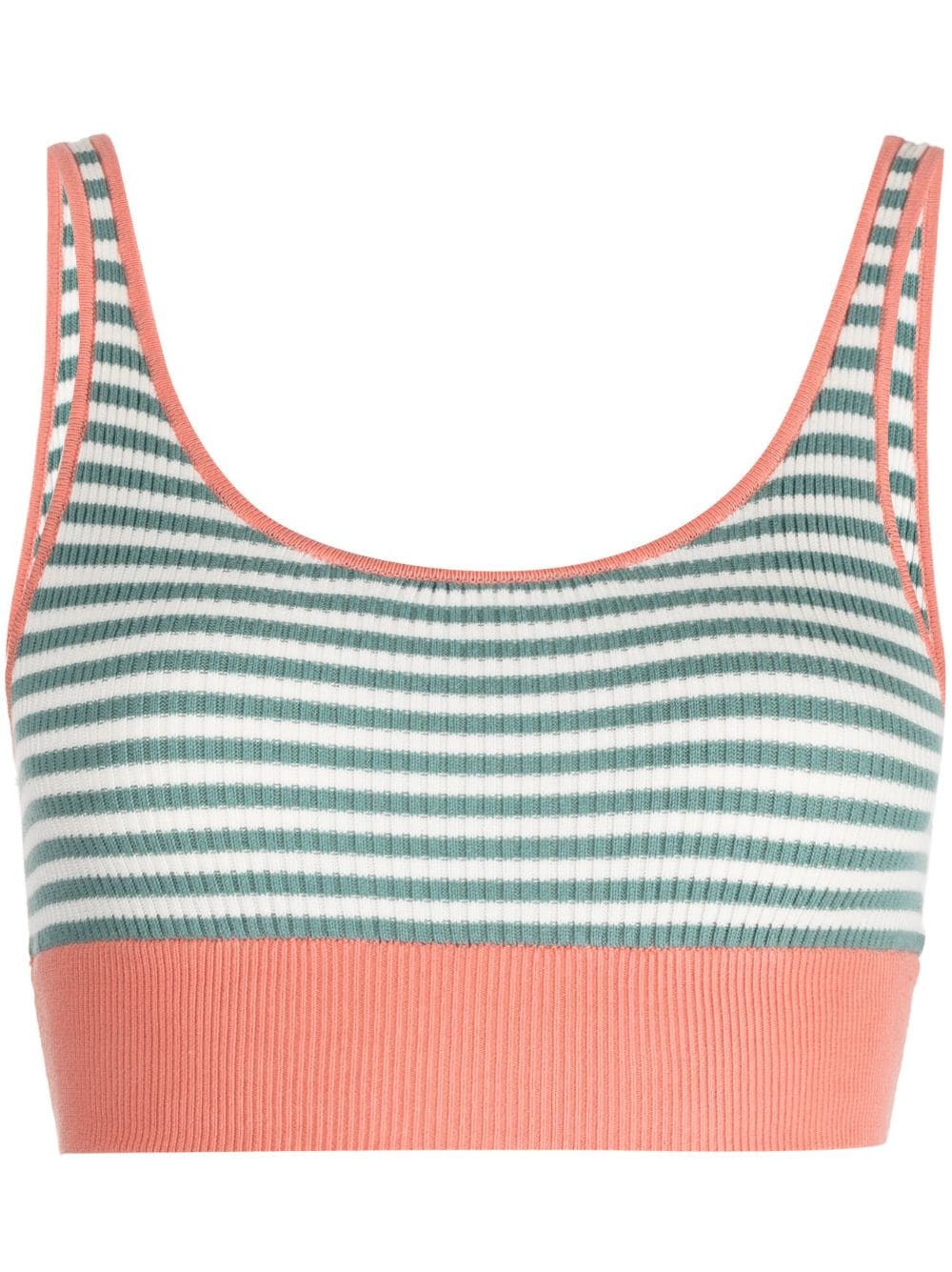 THE UPSIDE SAYULITA KNITTED STRIPED CROP TOP