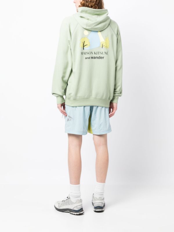 Maison Kitsuné x And Wander ロゴパッチ パーカー - Farfetch