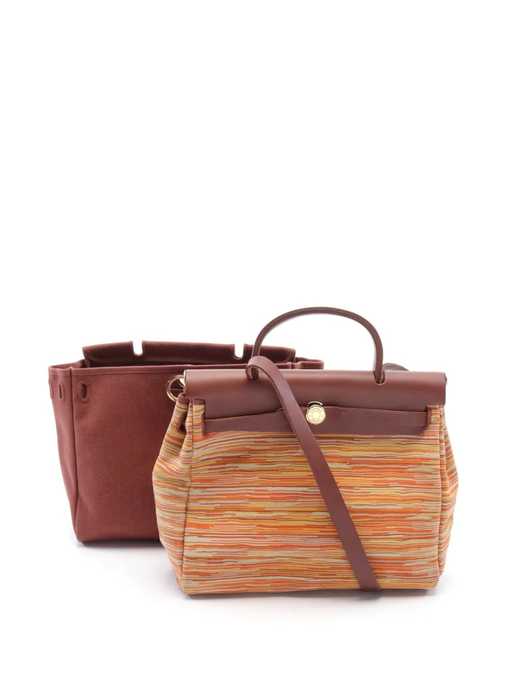 Click to view more detailed imagery on our partner's website Pre-owned Hermes 2001 Yale Pm Two-way Bag In Brown