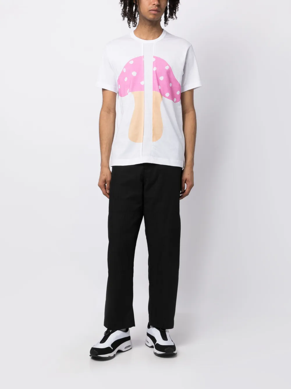 Shop Comme Des Garçons Shirt Graphic-print Short-sleeved T-shirt In Weiss