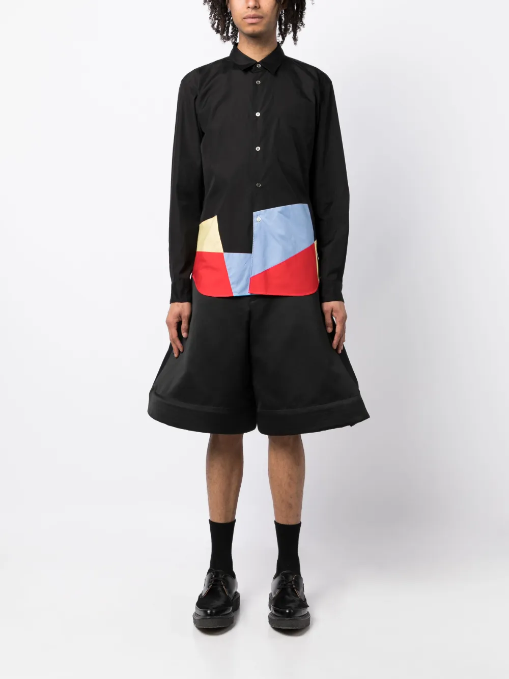 Comme Des Garçons Homme Plus Overhemd met print - Zwart