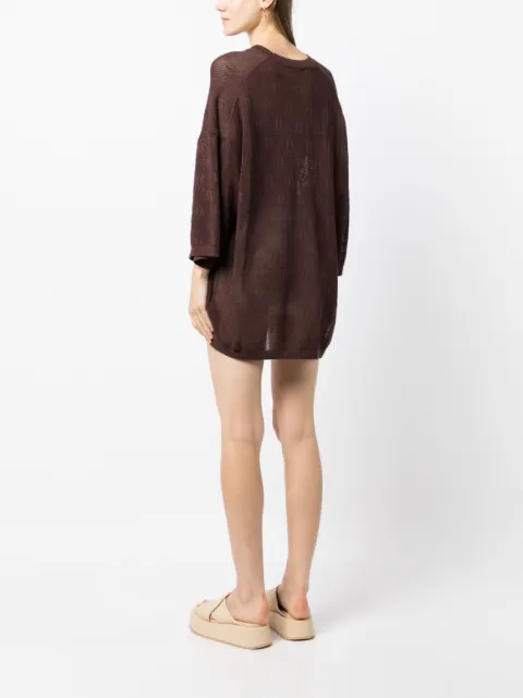 Nanushka logo crochet mini dress NW23BCDR02369 - 3