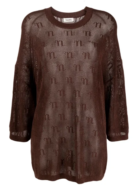 Nanushka logo crochet mini dress NW23BCDR02369 - 0