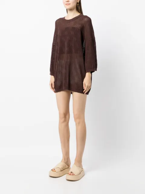 Nanushka logo crochet mini dress NW23BCDR02369 - 2