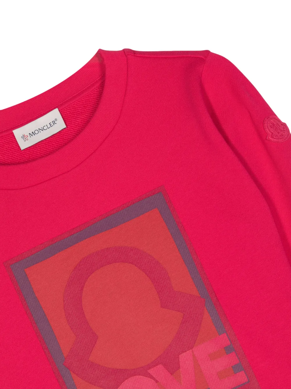  Moncler Enfant Graphic-print Cotton Sweatshirt - Pink 