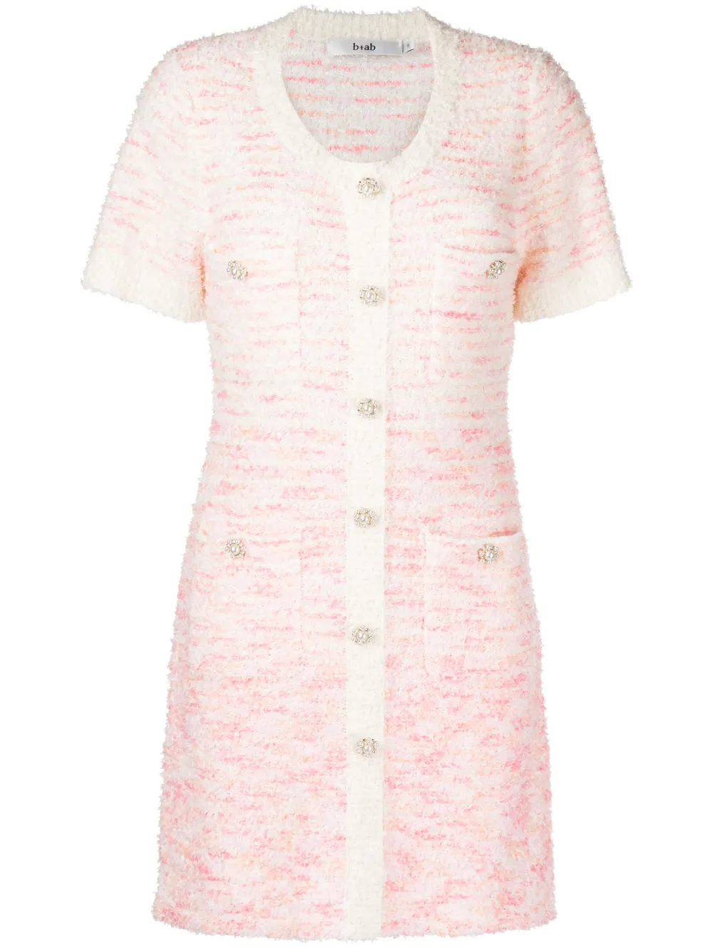 B+ab Tweed Mini Dress In Pink