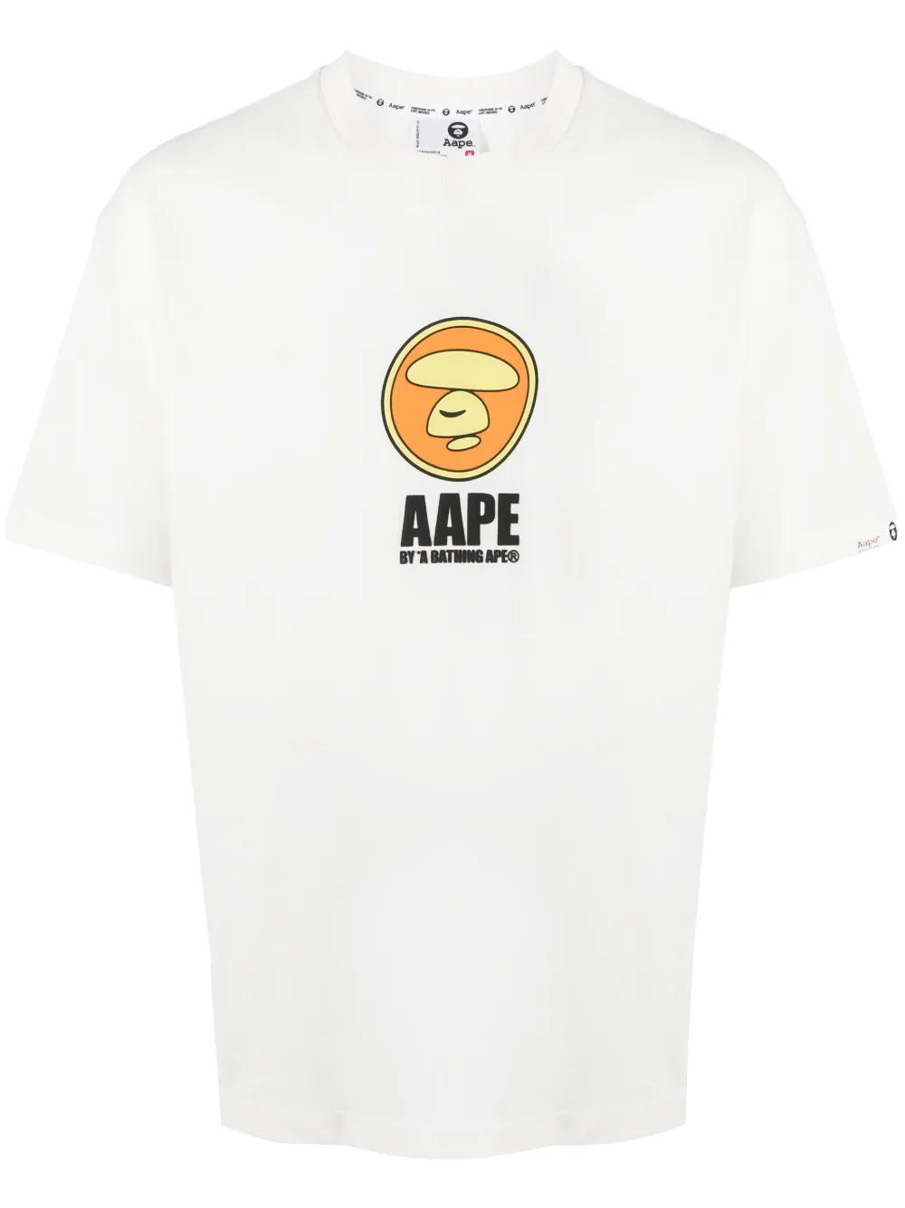 Aape By A Bathing Ape T-shirt Mit Grafischem Print In White