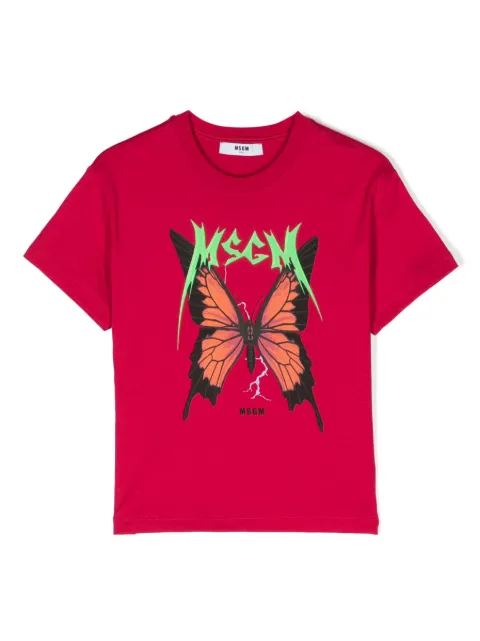 MSGM Kids logo-print cotton T-shirt