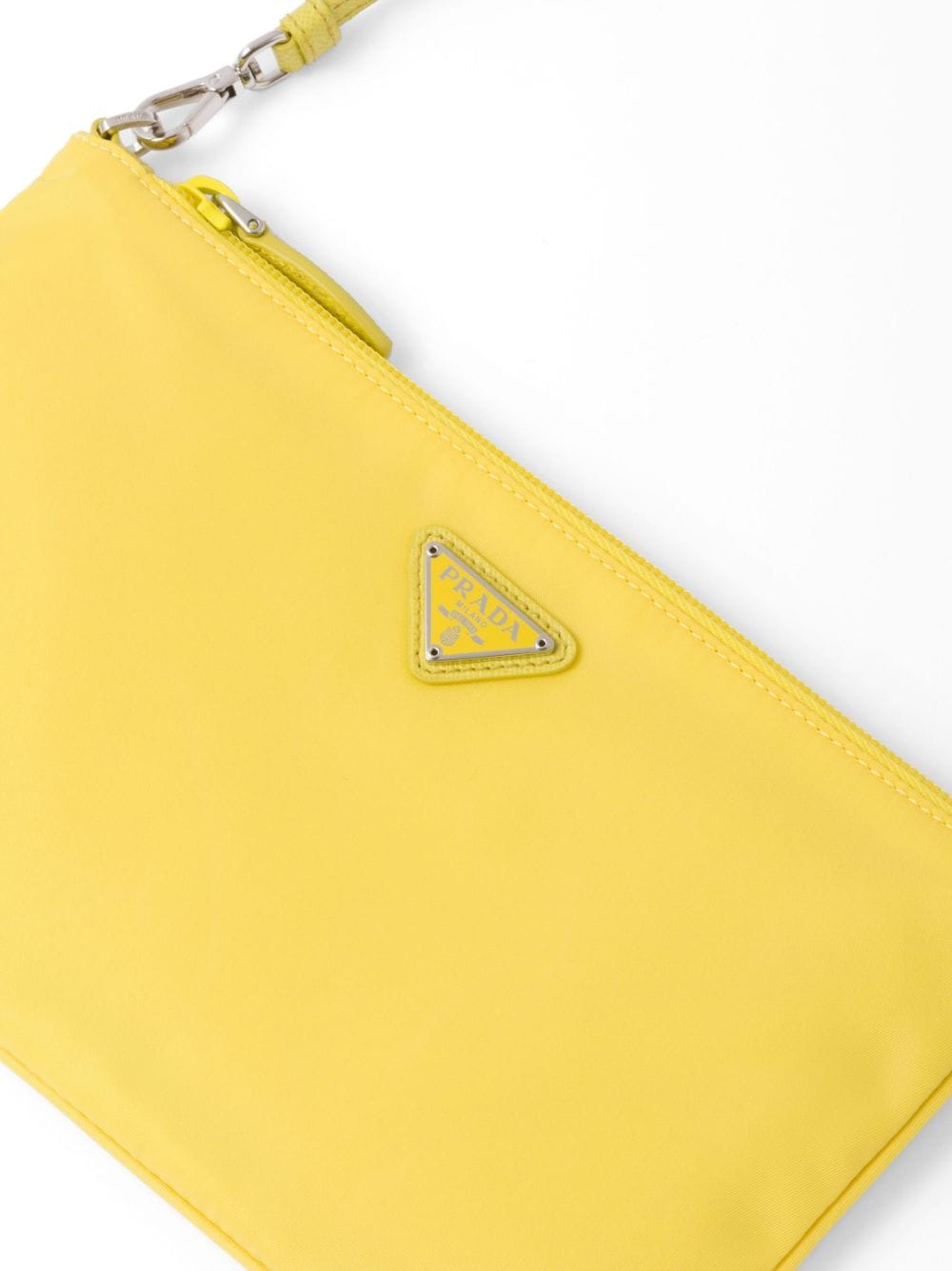 yellow prada saffiano clutch bag