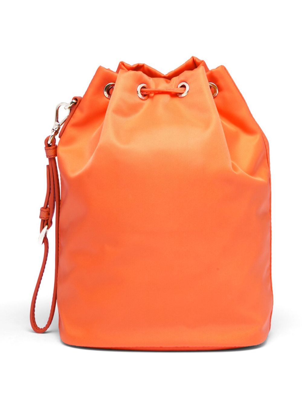 Shop Prada Re-nylon Bucket Pouch In Orange