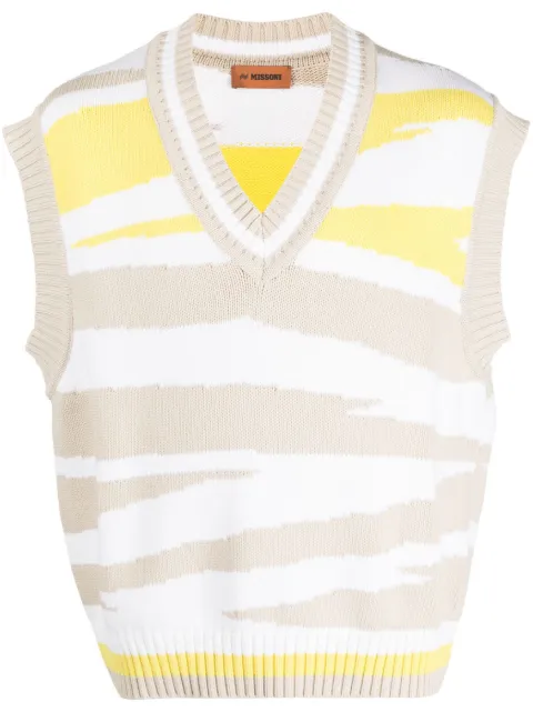 Missoni chaleco tejido con estampado de cebra