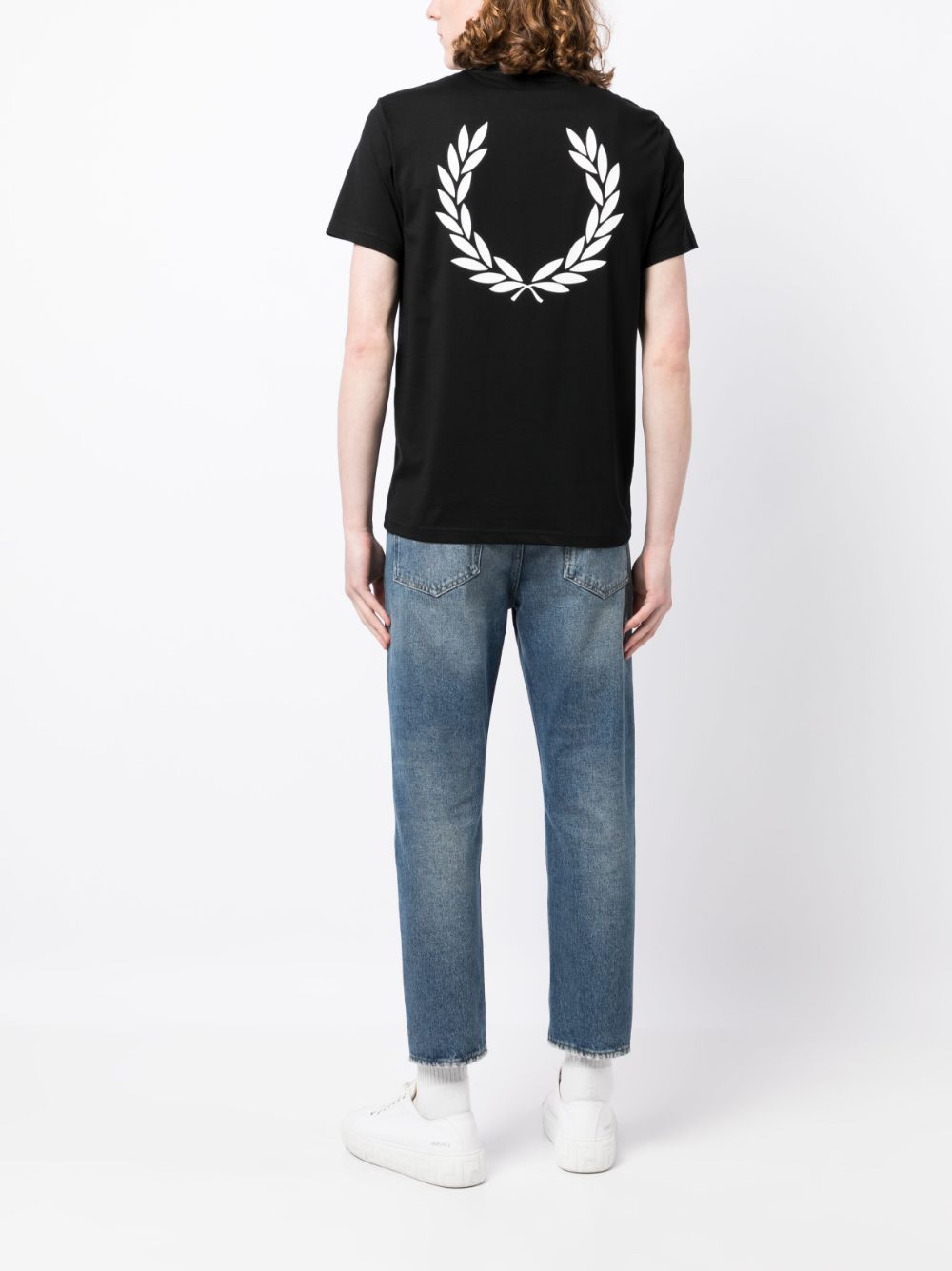 Fred Perry T-shirt met logoprint - Zwart