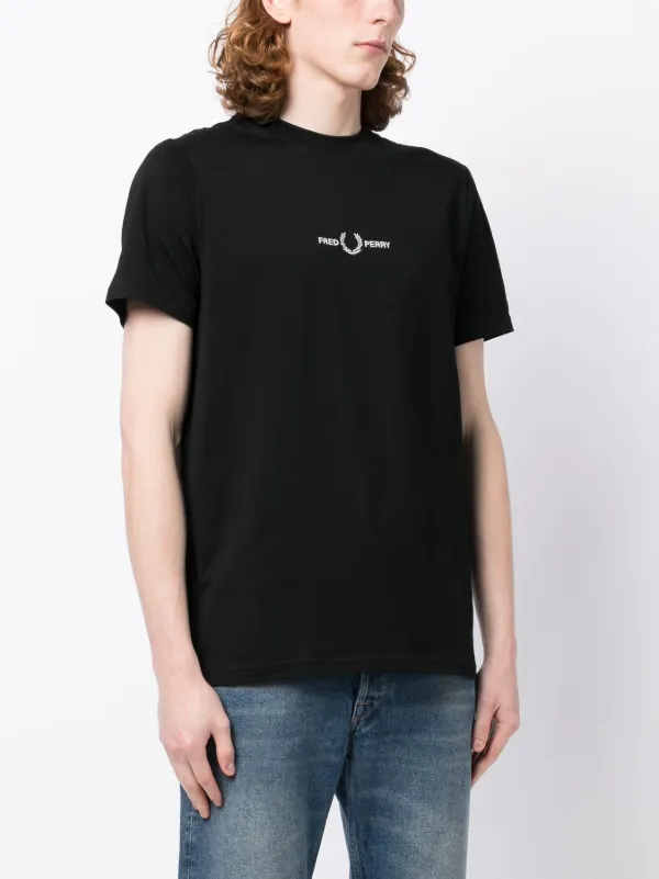 FRED PERRY ブラック Tシャツ M Fred Perry ロゴ Tシャツ | ブラック | FARFETCH JP