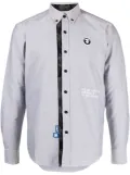AAPE BY *A BATHING APE® logo-patch cotton shirt - Grey