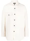 FIVE CM plain buttoned cotton shirt - White