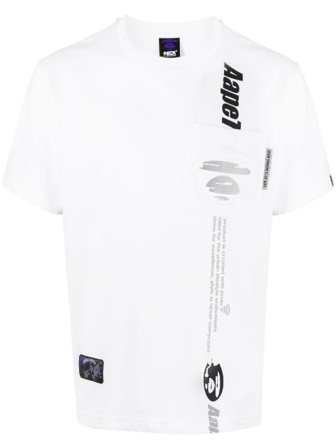 AAPE BY *A BATHING APE® T-shirt med grafisk tryk og rund hals