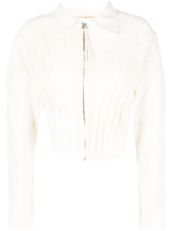 Andersson Bell Corseted Lace zip-up Shirt - Farfetch