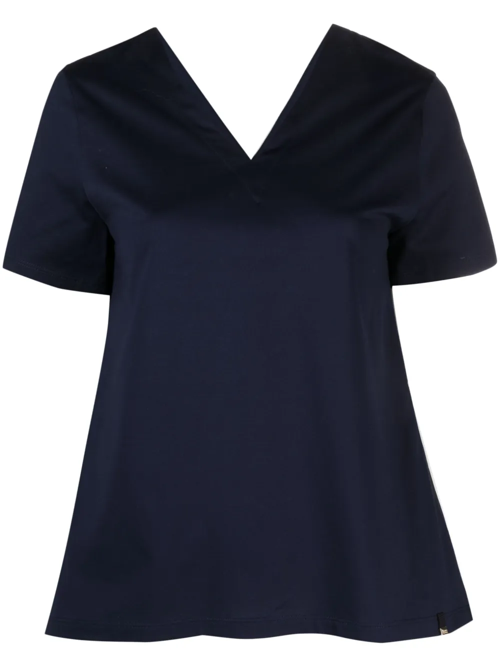 Herno Short-sleeve V-neck T-shirt In Blue