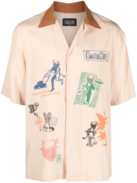 Pas de Mer Devil's Lattuce graphic-print shirt